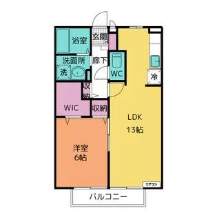 ジュネス舟橋【1階】の間取り