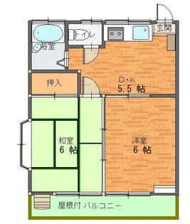 コーポヒル石畑【2階】の間取り