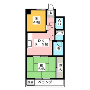 ヴィラサニーサイド【4階】の間取り