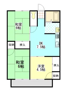 晃ハイツ【1階】の間取り
