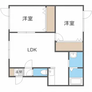 コーポライジングサン2 A棟【2階】の間取り