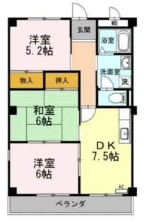 愛知県名古屋市緑区尾崎山2【アパート】の間取り