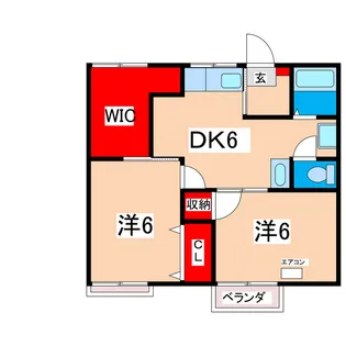 第2十王堂ハイツ【1階】の間取り