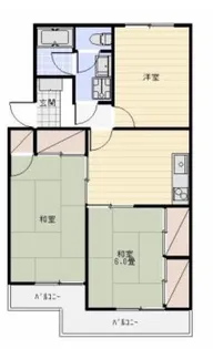 マンションブルースカイ【2階】の間取り
