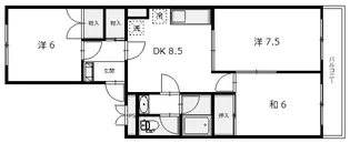 松森マンションB【2階】の間取り