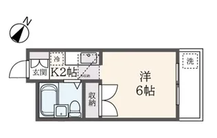 シティーハイツ堀之内【4階】の間取り