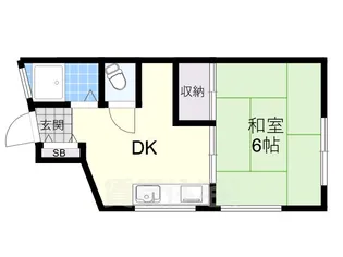 泉町大栄ハイツA棟【1階】の間取り