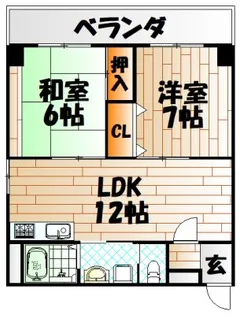 福岡県北九州市小倉北区浅野2【マンション】の間取り