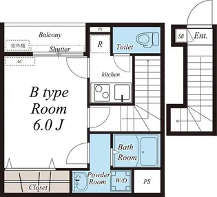 リブリ・インフロント【2階】の間取り