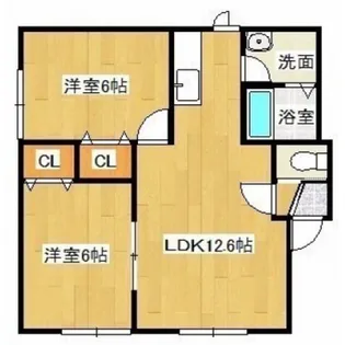 フレンドパークNANAE【1階】の間取り