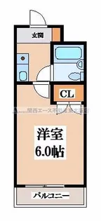 オーシャン長瀬北【1階】の間取り