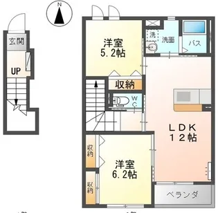 オーレリアン(Aurelian)【2階】の間取り