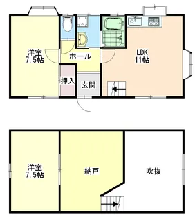 福島県双葉郡富岡町大字本岡字新夜ノ森【一戸建】の間取り