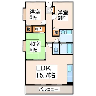 サンクリスタル美光【3階】の間取り