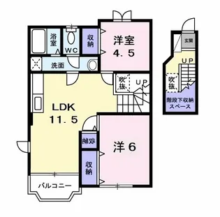 サンフラワーパレスI【2階】の間取り