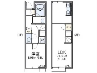 レオネクストサンパティ【1階】の間取り
