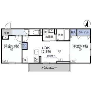 群馬県高崎市江木町【アパート】の間取り