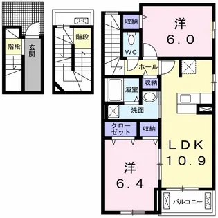 ウィステリア B【3階】の間取り
