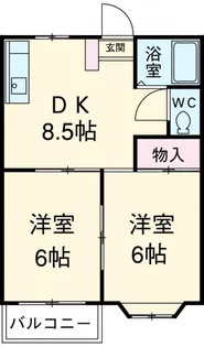 フレシール【2階】の間取り