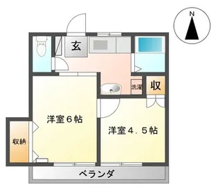 サンハウスアスト【2階】の間取り