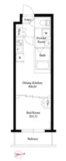 ハーモニーレジデンス新宿四谷【5階】の間取り