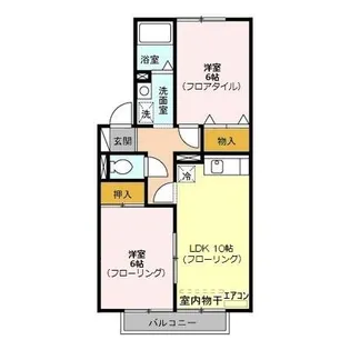 パティオ弐番館【2階】の間取り