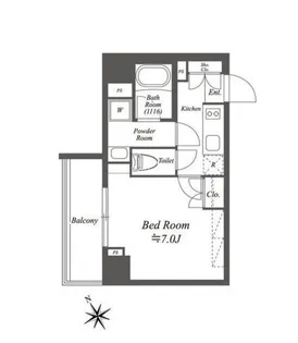 ブライズ白金台【8階】の間取り