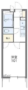 レオパレスルナボアール【1階】の間取り