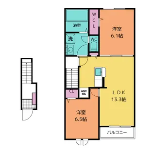 ラフテル【2階】の間取り