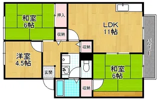 南ハイツ【1階】の間取り