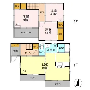 栃木県栃木市片柳町2【一戸建】の間取り