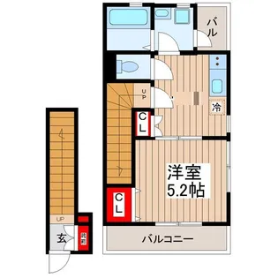 1DKの間取り画像