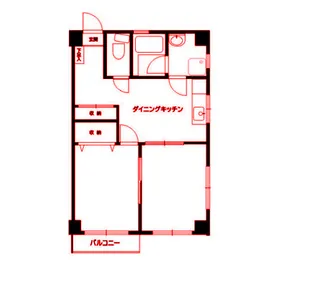 コスモコーポ幸ヶ谷【1階】の間取り
