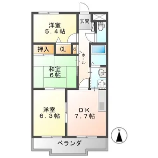 YOKOI HOUSE VII【2階】の間取り