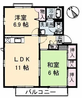 メゾンドール郡山【1階】の間取り