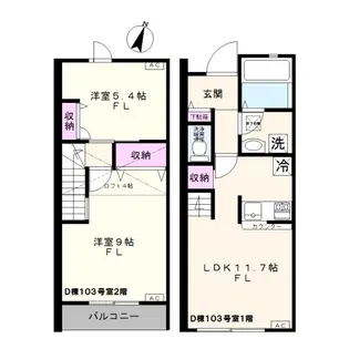EAST6.D棟の間取り