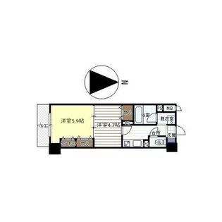 ライオンズマンション金沢駅西【3階】の間取り