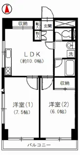 東光シャルム【5階】の間取り