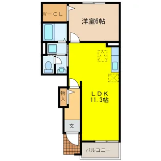 岐阜県大垣市川口2【アパート】の間取り
