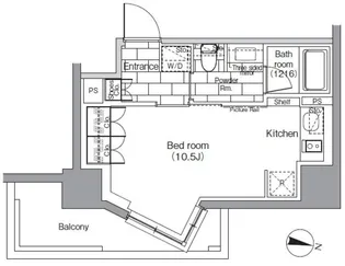 東京都渋谷区恵比寿南1【マンション】の間取り