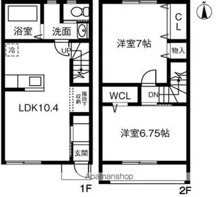 茨城県小美玉市田木谷【一戸建】の間取り