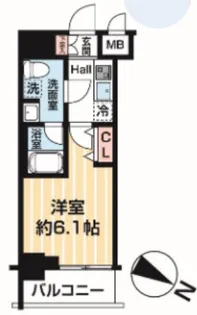 マキシヴ バンドウバシ ツイン イースト【4階】の間取り