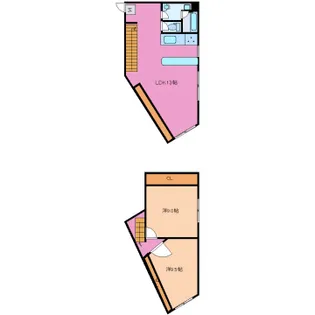 ヴィベール磯部【3階】の間取り