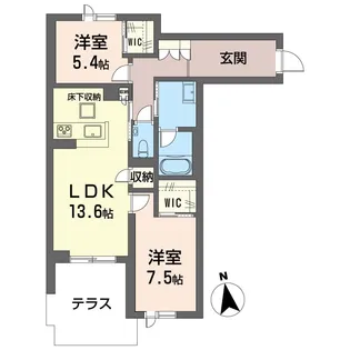 エーゲリア【1階】の間取り