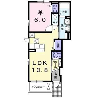 京都府南丹市園部町横田1号【アパート】の間取り