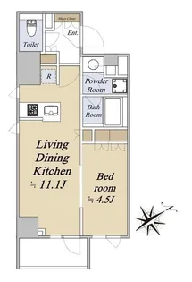 クレストコート旗の台【2階】の間取り