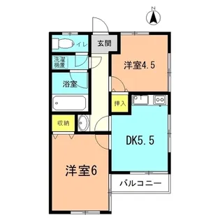 パレス大原【2階】の間取り