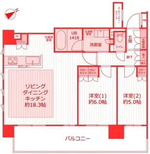 神奈川県横浜市中区野毛町2【マンション】の間取り