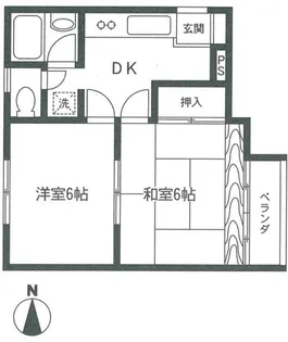 ヌーベルハイツ西新井【1階】の間取り