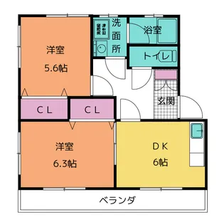 サンライフひまわり【1階】の間取り